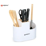 Alpina organizator za kuhinjske pripomočke, 25,5x21x12x5 cm, bel