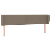 Vidaxl Vzglavje z ušesi taupe 183x23x78/88 cm blago