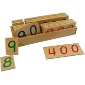 Montesori Drvene numericke plocice 1-9000 vece sa kutijom