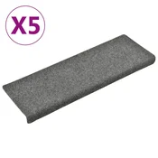 Vidaxl Preproge za stopnice samolepilne 5 kosov 65x21x4 cm svetlo sive pravokotne robove
