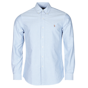 Polo Ralph Lauren  Srajce z dolgimi rokavi CHEMISE AJUSTEE EN OXFORD COL BOUTONNE  LOGO PONY PLAYER MULTICO  Modra