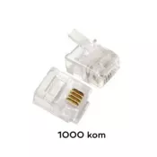 Konektor RJ11 telefonski 6P4C JWD-C13 1000kom