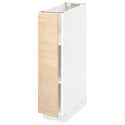 METOD Podni element s policama, bela/Askersund im. svetlog jasena, 20x60 cm