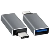 E-GREEN Adapter USB tip C - USB 3.0 M/F crni