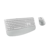 Tipkovnica in miš Logitech brezžična + Bluetooth MK880 Signature Comfort Plus bela SLO gravura (920-014033)