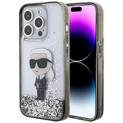 Karl Lagerfeld KLHCP15LLKKNSK iPhone 15 Pro 6.1 transparent hardcase Liquid Glitter Ikonik (KLHCP15LLKKNSK)