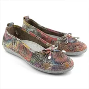 Mona Shoes Ženske baletanke, Kožne, Šarene
