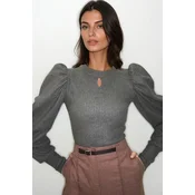 Trend Alacati Stili Ženska bluza dugih rukava Alc-X13069, Maslinasta