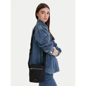Torbica za okrog pasu Calvin Klein Embossed Woven Reporter LV04D3208G Črna