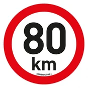 Speed limit sticker 80 km/h (20 cm)