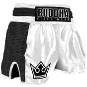 Muay Thai Kick Boxing hlače Buddha European Premium Belo-Črne