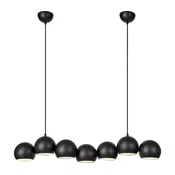 Markslöjd 108860 - Lestenec na vrvici CUPOLO 7xE14/40W/230V črna