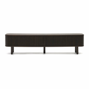 Temno rjava TV omarica v jesenovem dekorju 200x50 cm Mailen – Kave Home