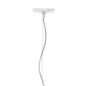LED-visoka svetilka Kartell Light-Air s tkaninskim senčnikom - Dnevna soba/jedilnica - Dizajn - prozoren, bež - Plastika
