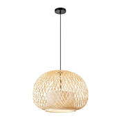 Nordlux - Lestenec na vrvici HISOKA 1xE27/40W/230V črna/bambus