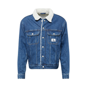 Calvin Klein Jeans Prijelazna jakna 90S SHERPA, boja pijeska / plavi traper / bijela