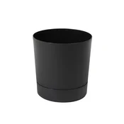 Cvetlični lonec s podstavkom AURA 175mm črn 80709