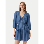 Tommy Jeans Vsakodnevna obleka DW0DW20612 Modra Relaxed Fit