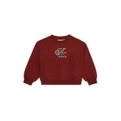 Calvin Klein Jeans Majica SEASONAL marine/kostanj rjava/bela