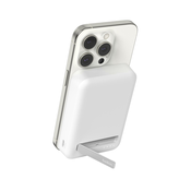 Belkin BOOST CHARGE™ Qi2 magnetna brezžična napajalna baterija s stojalom, 10000 mAh, 15 W, bela