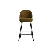 Žameten barski stol v bronasti barvi (višina sedeža 64 cm) Vogue – WOOOD