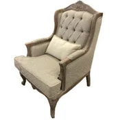 PompA¶A¶s by Casa Padrino luxury baroque wing armchair Provence beige/brown - designed by Harald GlA¶A¶ckler