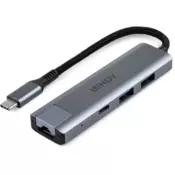 Lindy LINDY USB 3.2 Gen 2 Type C Hub & Gigabit Ethernet