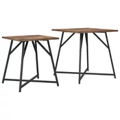 Set pomocnih stolica 2 pcs Dimnjeni hrast i crna