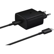 EP-TA845EBE + EP-DW767JBE Samsung brzi punjač 45W putni crni (OOB pakiranje)