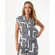 Mexx Ženska bluza MF006103661W, Bez rukava, Crno-bela