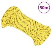 Vidaxl vidaXL Jadralna vrv, rumena, 5 mm, 50 m, polipropilen