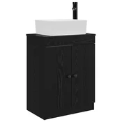 vidaXL vidaXL Kopalniška omarica s pomivalnikom Črna 54 x 35 x 83 cm, (5000246184)