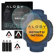 shumee 2x zaščita za pametno uro iz kaljenega stekla za uro Garmin Instinct 2 Tactical Alogy z zaščito zaslona