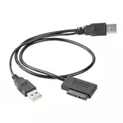 Gembird external USB to SATA adapter for slim SATA SSD, DVD A-USATA-01