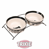 Sniženo! Trixie Eat on Feet set zdjela s postoljem - 2 x 600 ml, O 15 cm