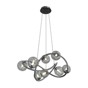 Wofi 7014-805 - LED luster na sajli NANCY 8xG9/3,5W/230V crna/hrom
