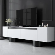 Hanah Home TV Komoda Bohem, 180x50x30 cm, Belo-Crna