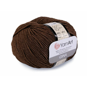 YarnArt Pletena preja Gina / Jeans 50 g - (70) temno rjava