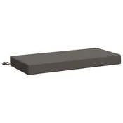 Vidaxl Blazina za klop SOEST 100% poliester Siva 80 x 40 x 8 cm