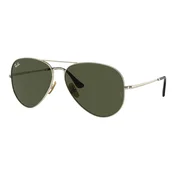 Ray Ban Naocare za sunce Aviator Titanium 0RB8089 926531 62, Srebrne boje
