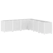 Vidaxl Vrtno cvetlično korito belo 160x160x53 cm PP