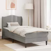 Krevetna konstrukcija Svjetlosiva 80 x 200 cm Baršun