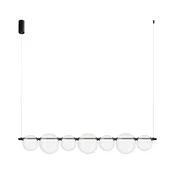 LED luster na sajli ATOLA LED/19W/230V crna/prozirna