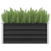 Povišena vrtna gredica antracit 100x40x45 cm pocincani celik