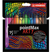 Flomasteri Stabilo Arty - pointMax, 15 boja