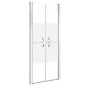 Vidaxl Vrata za tuš pol mlečna ESG 91x190 cm