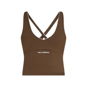Karl Lagerfeld Top temno rjava