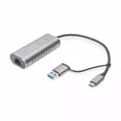 DIGITUS DN-3028 USB Type-C Gigabit Ethernet Adapter 2.5G USB-C + USB A (USB3.1/3.0)
