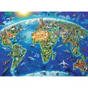 Ravensburger - Puzzle World Landmarks Map - 275 - 400 kosov