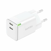 Foneng Stenski polnilec Foneng GaN 35W 2x USB-C 2,4A (bela)